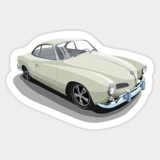 karmann ghia in beige Sticker